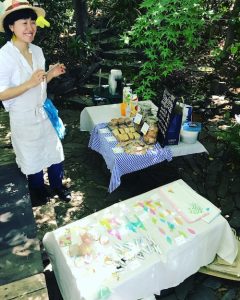 森のテラスでの出店の様子