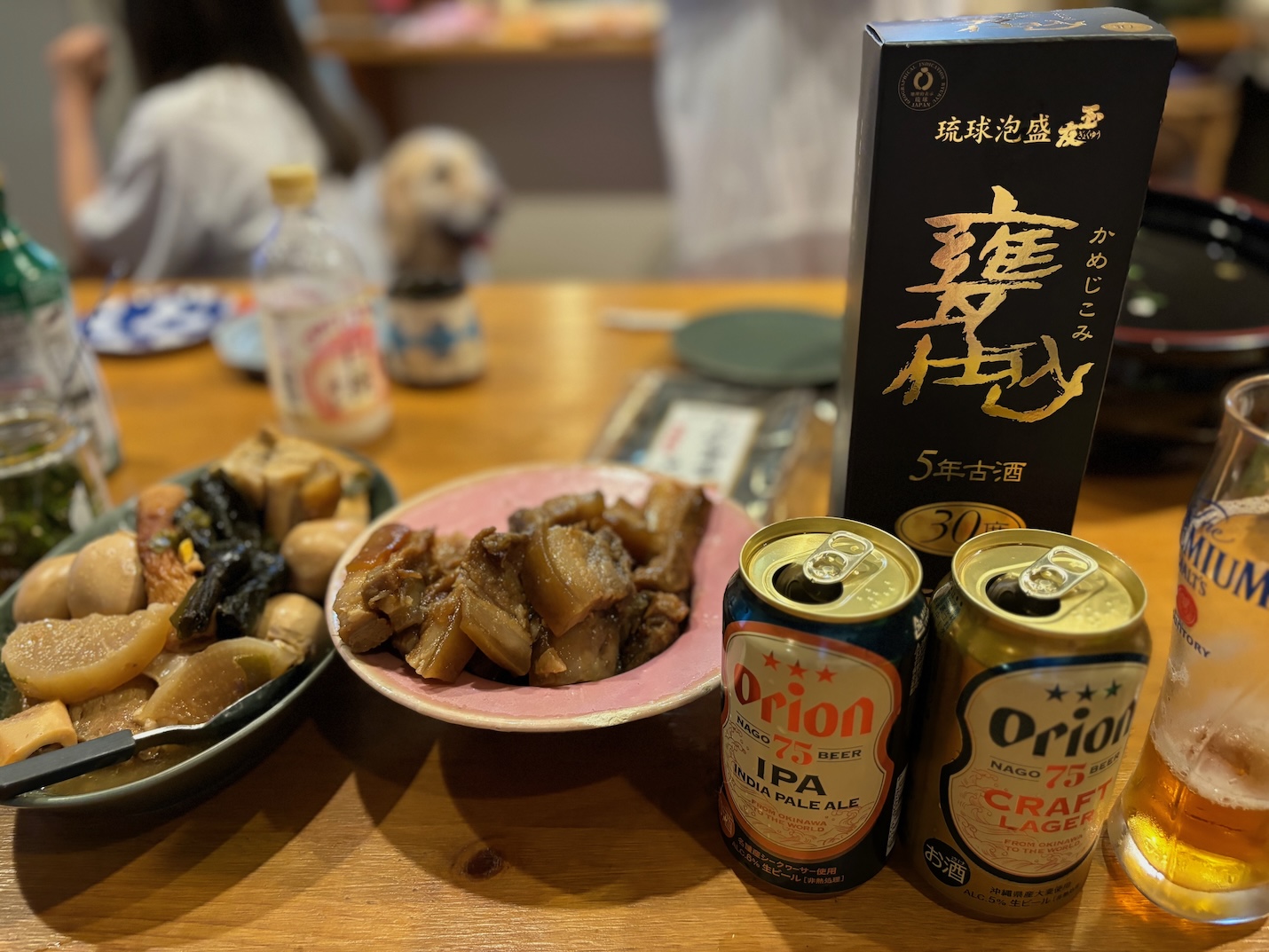 酒とラフテー、沖縄おでん